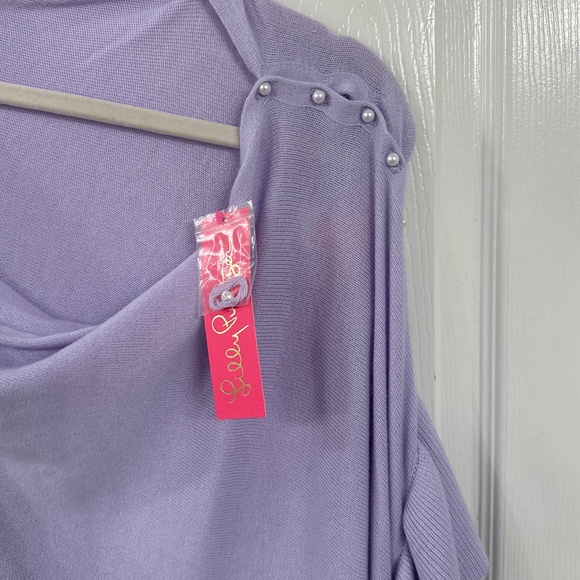Lilly Pulitzer Lavender Sweater Shawl - Picture 2 of 2